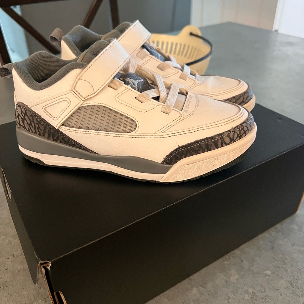 Kids White and Gray Sneakers
